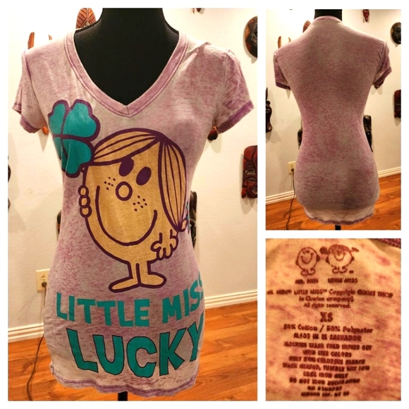 "Little Miss Lucky" SS, Fitted Tee, Size XS - Picture 1 of 1